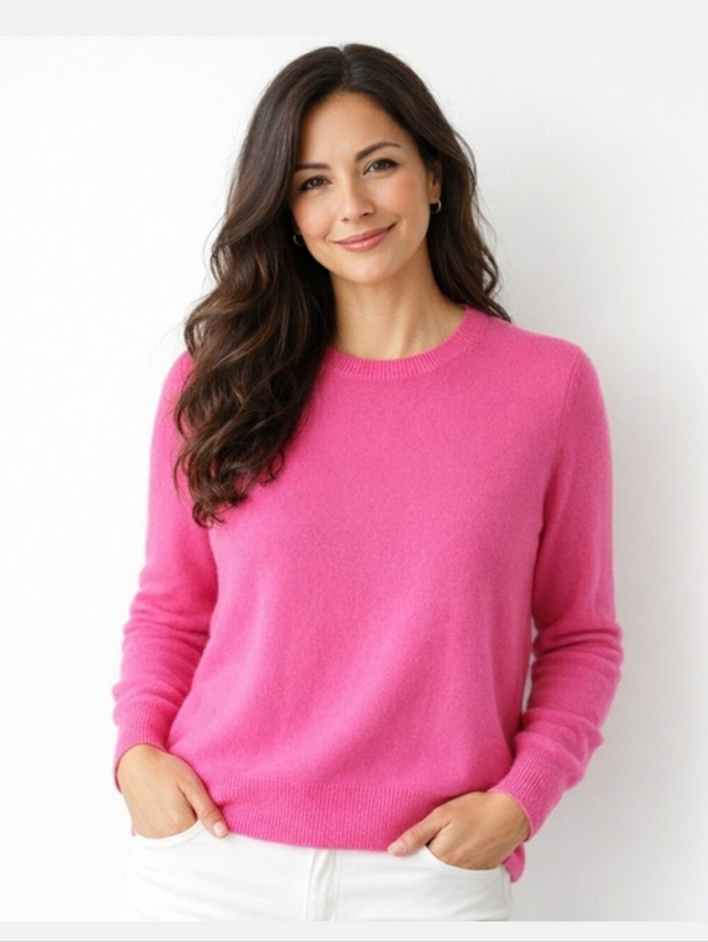 Quince Pink 100% Cashmere Sweater Crewneck Long Sleeve Extra Small Quiet Luxury